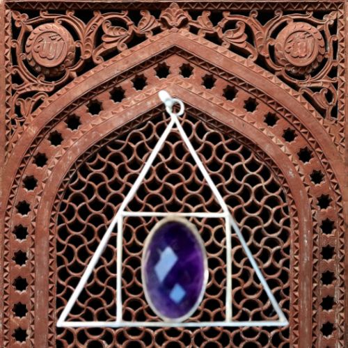 Load image into Gallery viewer, Faceted Amethyst Portal Pendant
