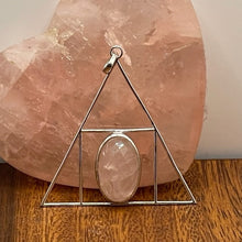 Load image into Gallery viewer, Faceted Rose Quartz Portal Pendant
